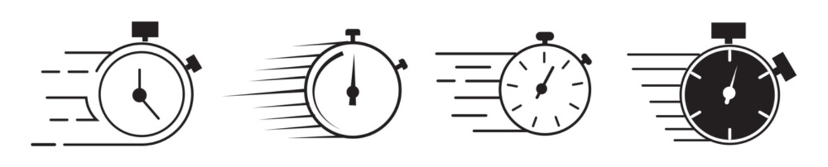 quick time icon on white background  Stopwatch timer icon
