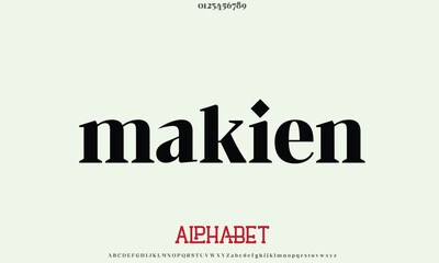 Luxury Makien alphabet letters font for logo