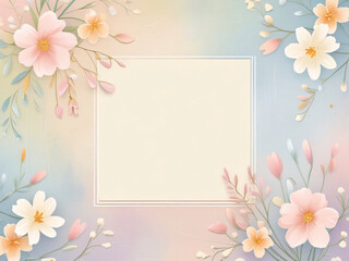 Naklejka premium Beautiful Greeting Card With Flowers
