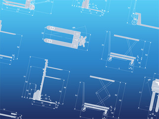 Blue print plan designed on the drawing © laen24