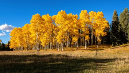 Fototapeta premium Golden Aspen Grove
