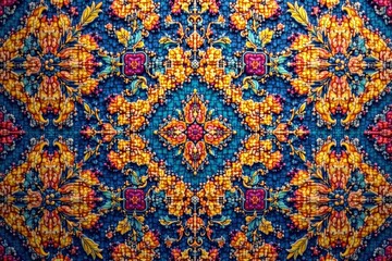 Geometric damask, repeating diamond & arabesque shapes, clean, contemporary