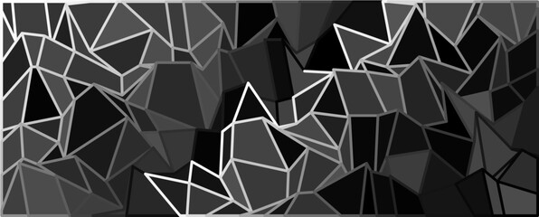 Abstract Geometric Mosaic, A striking abstract mosaic of irregular polygons in a dark, modern style.