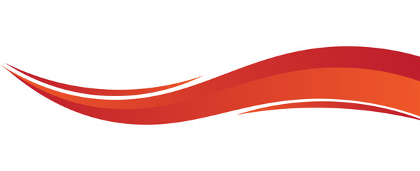 Vector red line background curve element with white space for text and message design, overlapping layers, vector