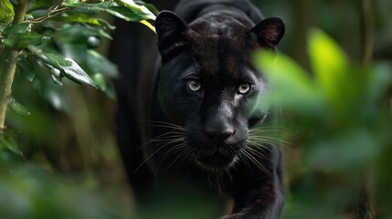 Panther in Shadow: An Intimate Wildlife Encounter