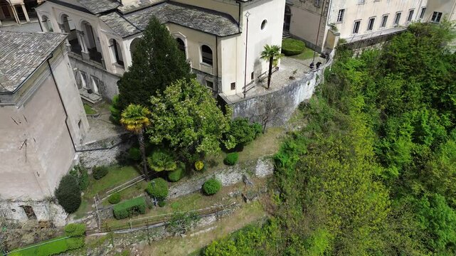 Aerial view of the Sacro Monte of Varallo Sesia