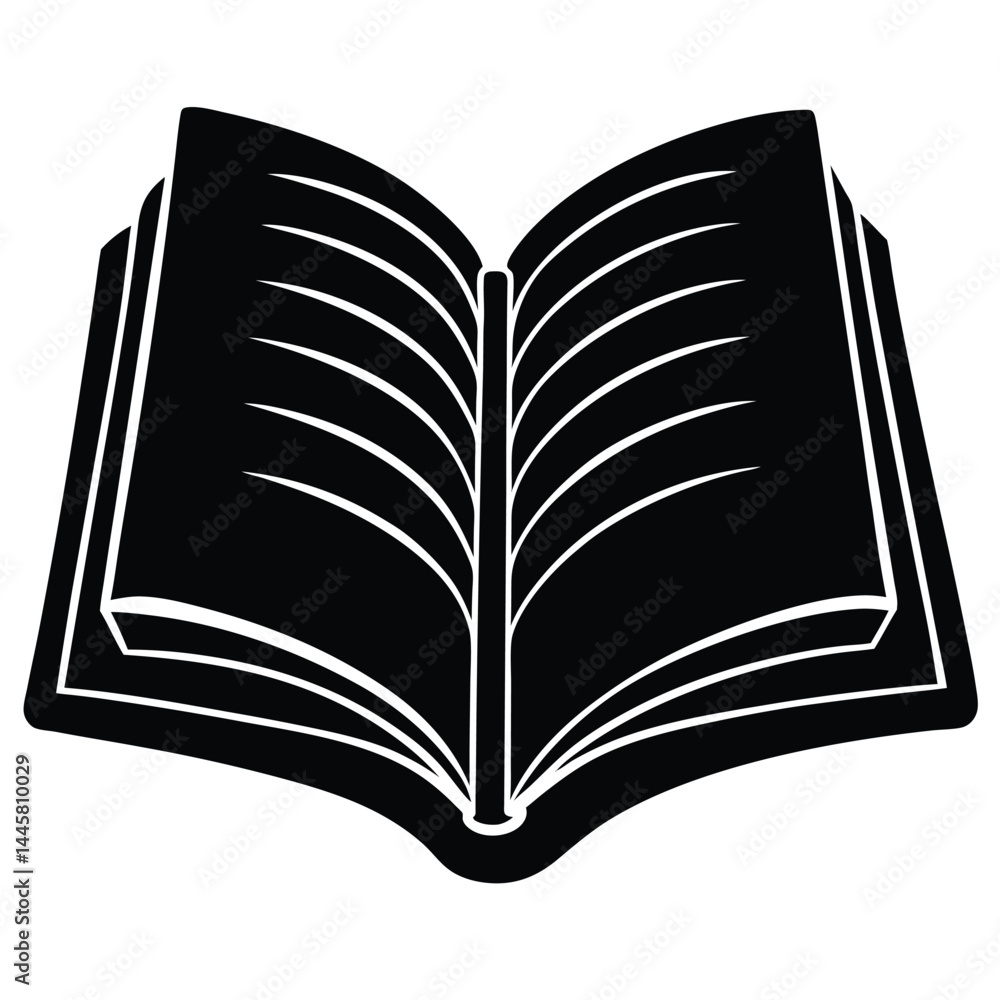 Poster isolated black vector editor using elements dictionary with white background