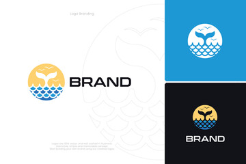 Whale Animal Logo Brand