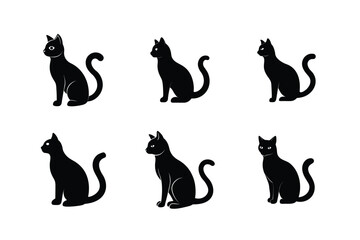 sleek cat silhouette vector modern and sharp design 2