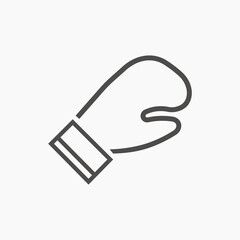 Boxing glove icon illustration isolated vector sign. Sport and fitness symbol
