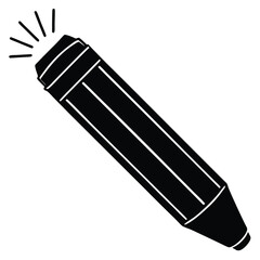 Isolated Black Vector Editor using elements highlighter With White Background