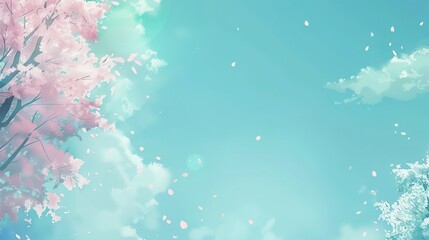 Light Blue Cartoon Anime Style Background: A Delightful Fusion of Whimsy and Visual Charm