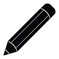 Isolated Black Vector Editor using elements pencil eraser With White Background