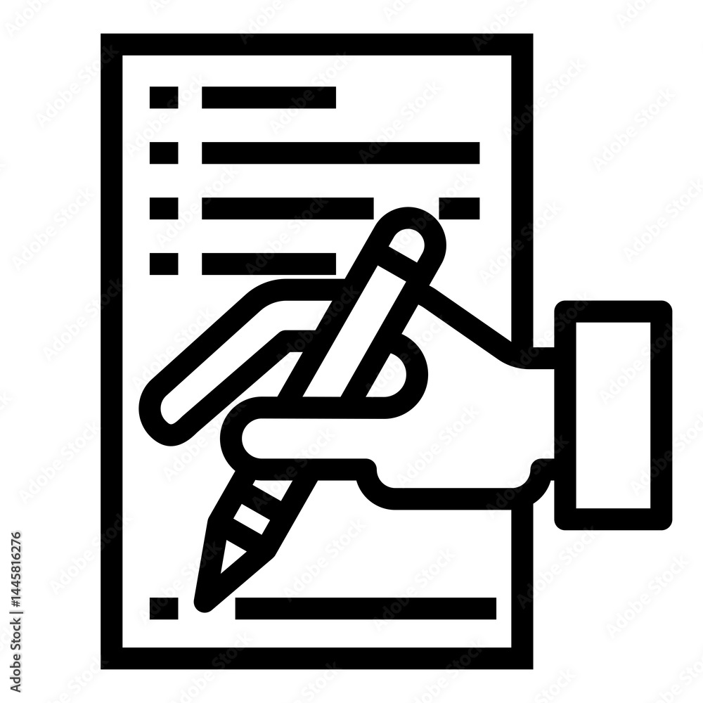 Aufkleber fill in the document vector icon