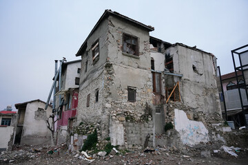 Damaged building in Antakya, Hatay after 6 February 2023 Earthquakes