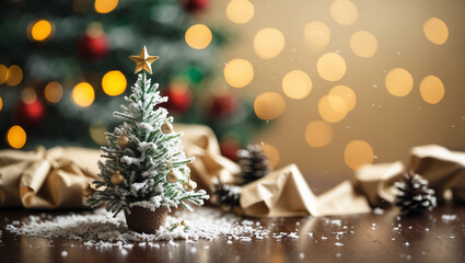 Miniature Christmas Tree Festive Season Decor, Holiday Cheer, Winter Wonderland