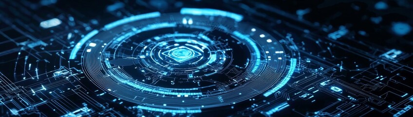 Obraz premium Visualizing the intricate rotation of technology-driven gears in a digital space.