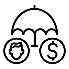 insurer  vector icon