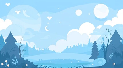 Light Blue Cartoon Anime Style Background: A Delightful Fusion of Whimsy and Visual Charm