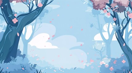 Light Blue Cartoon Anime Style Background: A Delightful Fusion of Whimsy and Visual Charm