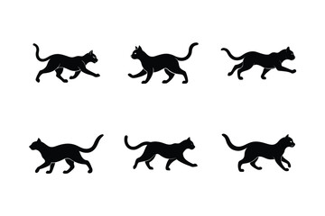 cat face silhouette vector icon minimal cute style 33