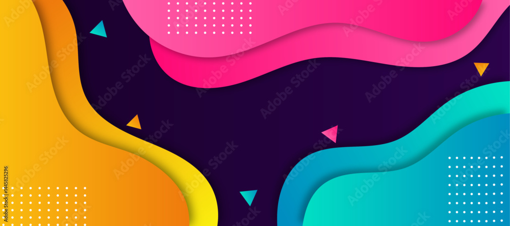 Poster gradient abstract colorful shapes background. fluid, liquid gradient vector background.