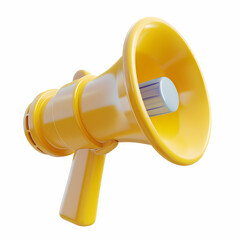 Bright Yellow Megaphone for Announcements and Attention Grabbing