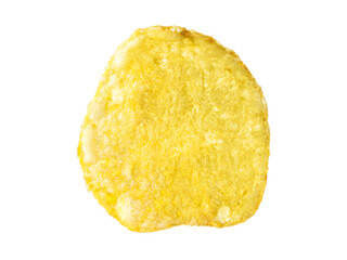 One tasty potato chip isolated on white