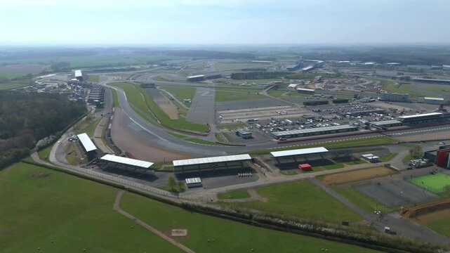 Aerial view of Silverstone Circuit. UK
