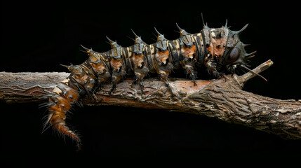 Obraz premium caterpillar on a branch