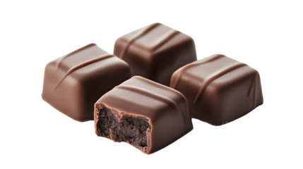 Premium Chocolate Cannabis Isolated on White Background for Design Projects