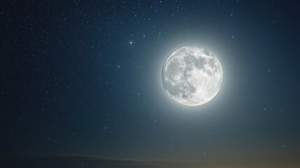 Full moon at night sky