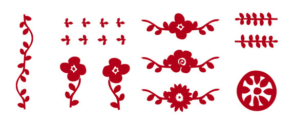 vector Ukrainian pattern. Graphic flowers