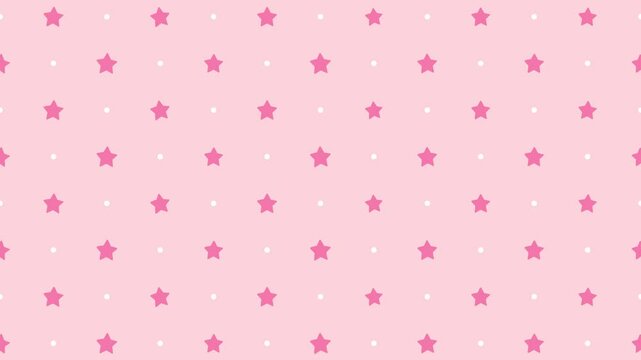 Abstract video background animated pink stars pattern seamless loop animation background