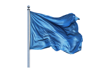 Blue flag isolated on transparent background
