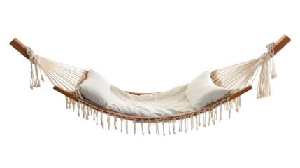 Relaxing Hammock Isolated on White Background for Leisure and Vacation Concepts