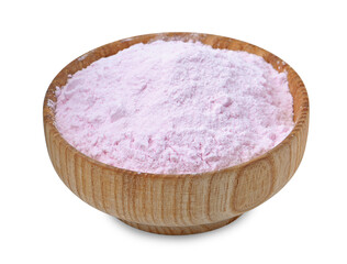 Superfood. Acerola powder in bowl isolated on white