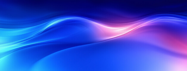 Naklejka premium Blue abstract curve horizontal screen background