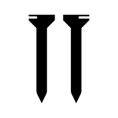 Metal, nail icon. Vvector illustration, pictogram isolated on white background. color editable