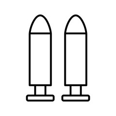 bullet icon , Weapon ammo sign, Gun bullet icon simple sign, vector illustration on white background