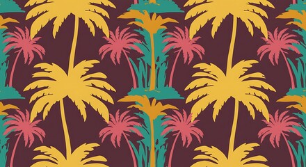 Sunset Palmscape AI Generated