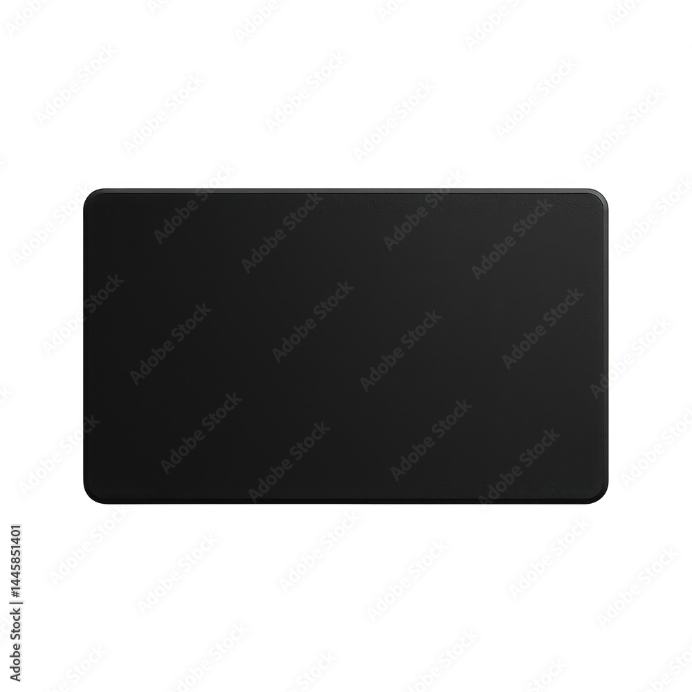 Aufkleber detailed study of a simple blank dark rectangle featuring softly rounded corners and a uniform, smoo