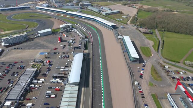 Aerial view of Silverstone Circuit. UK