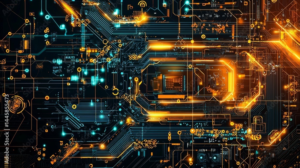 Poster exploring the integration of hi-tech digital technologies in engineering