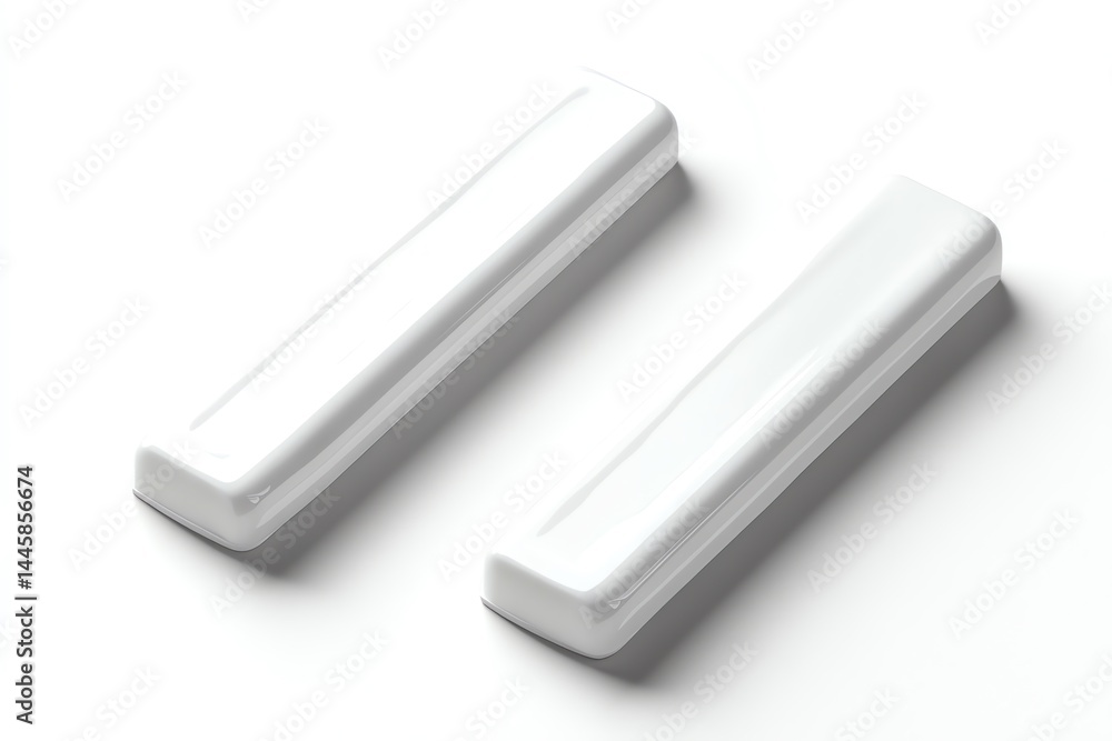 Poster white rectangular shapes pause symbol