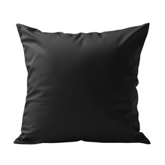 Modern Black Pillow on Transparent Background