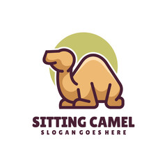 Camel Minimalist Mascot Logo Design