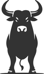 Vector bull silhouette design