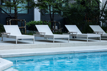 Modern Outdoor Pool with Relaxing Garden View