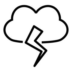 thunderstorm  vector icon